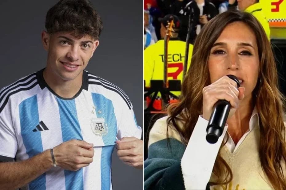 El exdefensor de San Lorenzo hizo un intercambio con la cantante en plena despedida.