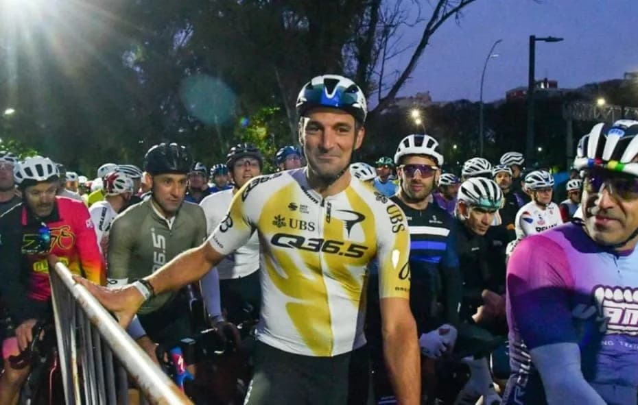 Lionel Scaloni en el Gran Fondo Buenos Aires.
