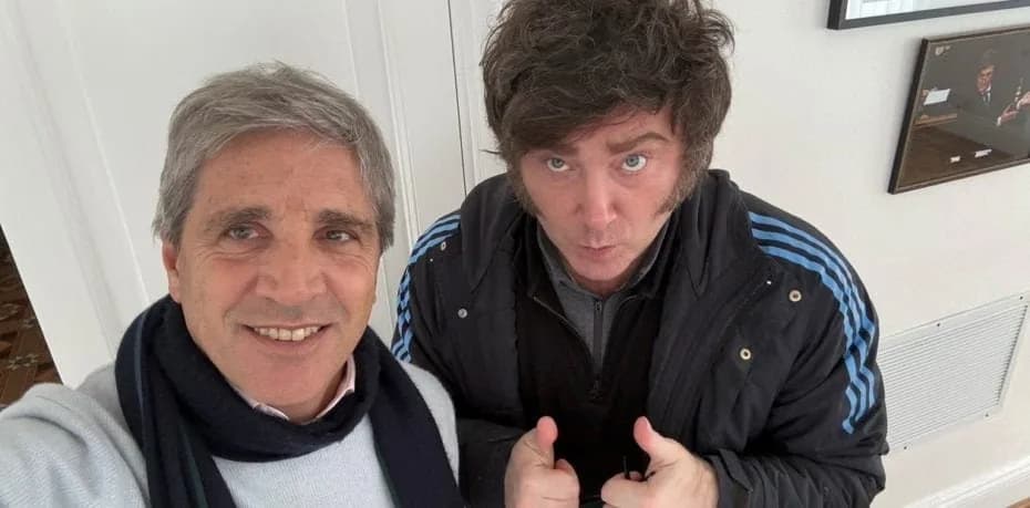 Javier Milei y Luis Caputo.